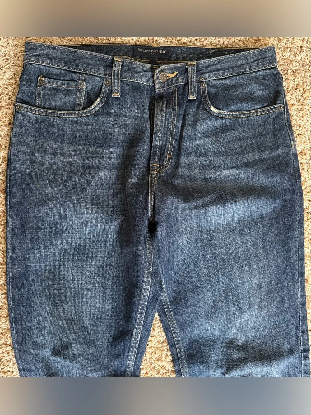 Banana Republic Men's Dark Blue Bootcut Jeans 33/34 Pants